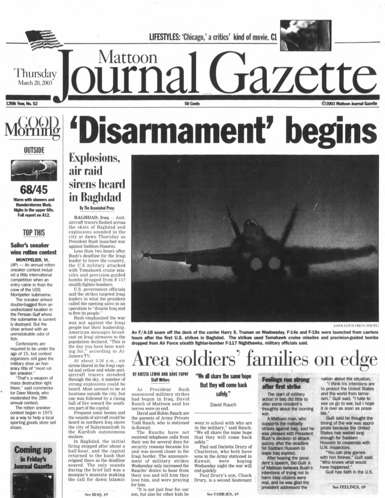 March 20, 2003 - Iraq war